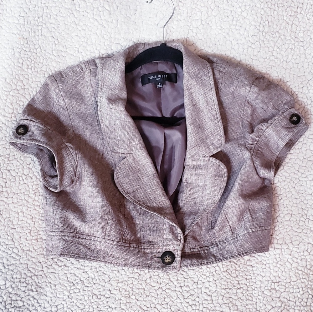 Nine West Cropped Suit Jacket - Picture 1 of 7